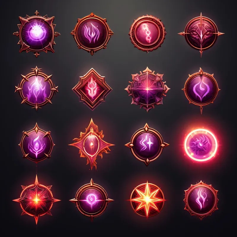 Redspell Icon Video Game Spell Icons Midjourney Prompt | PromptBase