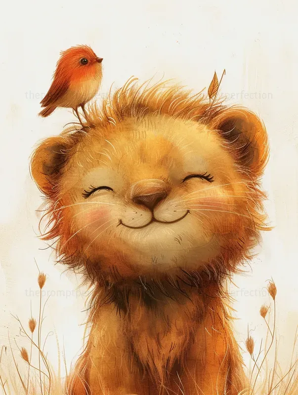 Joyful Animals Wall Art Midjourney Prompt | PromptBase