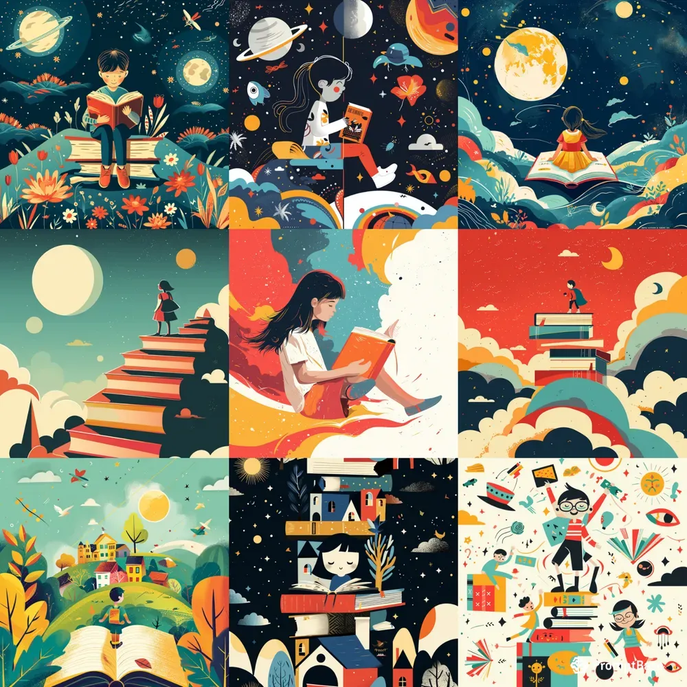 Childrens Book Cover Art Midjourney Prompt | PromptBase