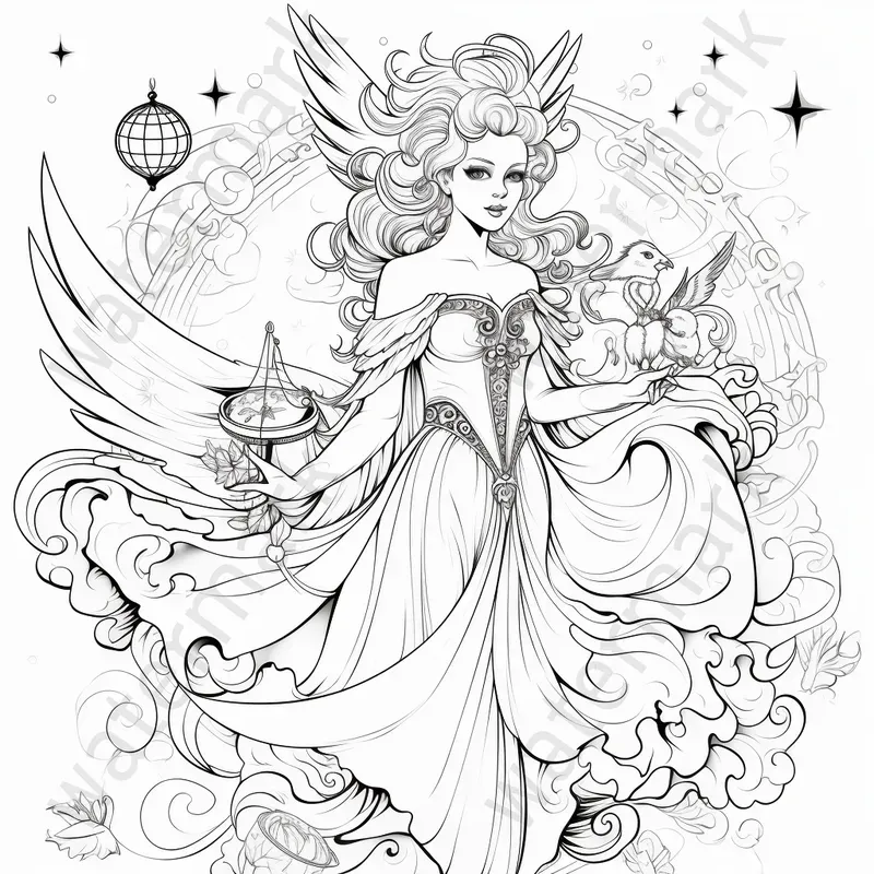 Fantasy Coloring Book Illustrations Midjourney Prompt PromptBase