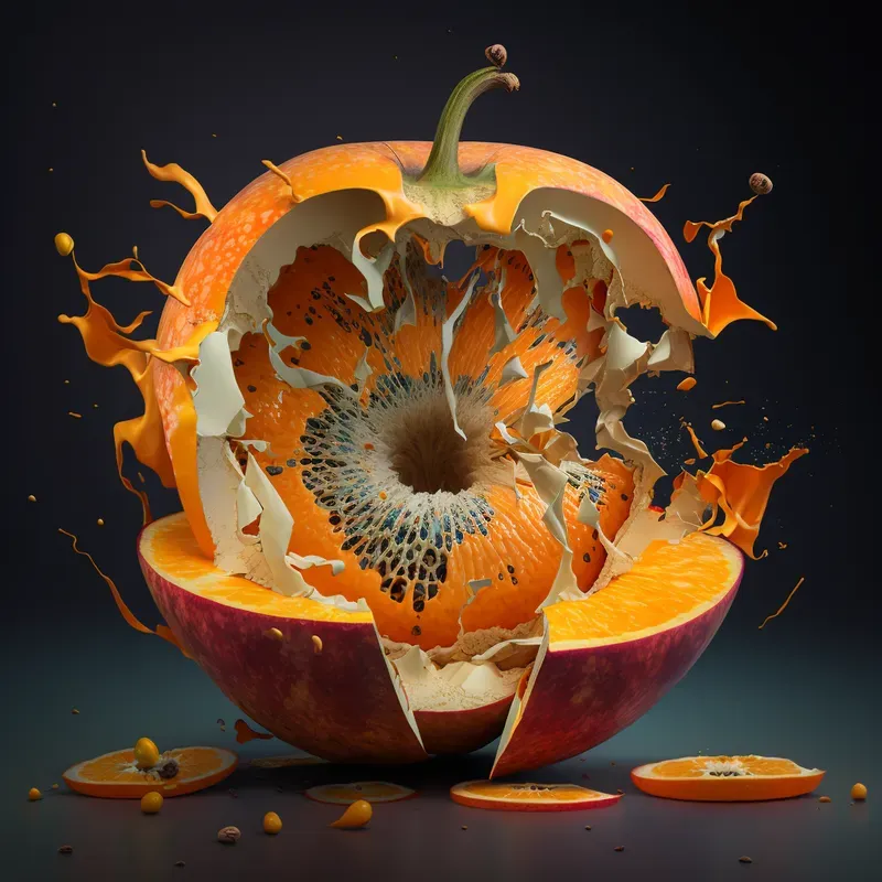 Exploding Fruits Midjourney Prompt | PromptBase