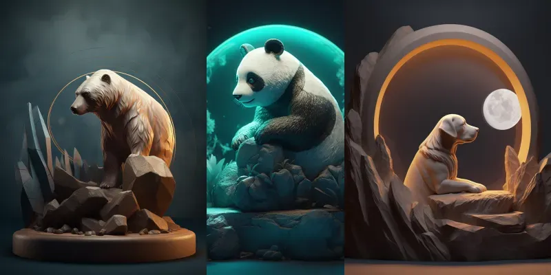 Dreamlike Animal Sculptures Midjourney Prompt | PromptBase