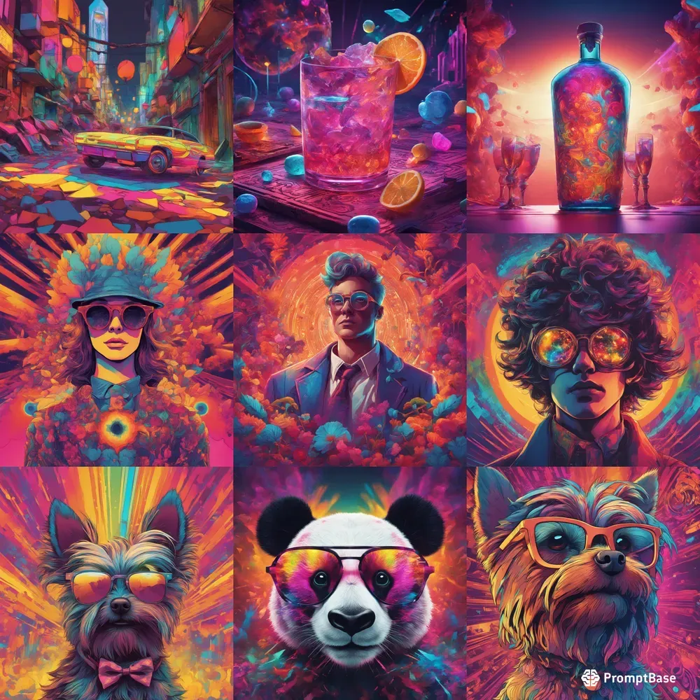 Psychedelic Modern Spectacles Stable Diffusion Prompt | PromptBase