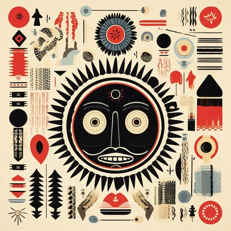 Pendleton Inspired Pattern Artwork Midjourney Prompt PromptBase