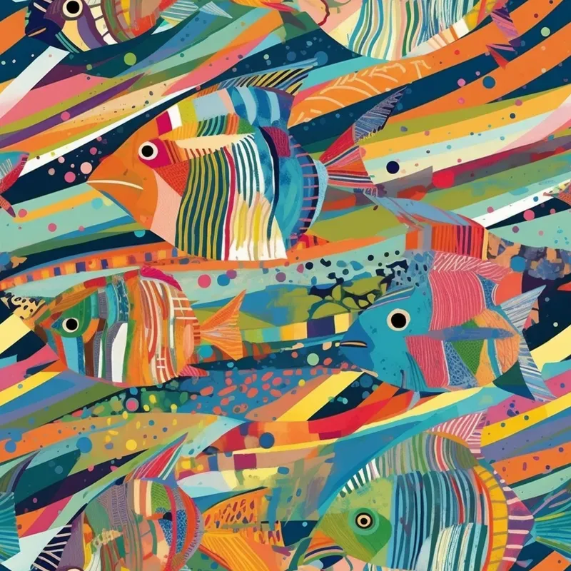 Under The Sea Repeat Patterns Midjourney Prompt | PromptBase