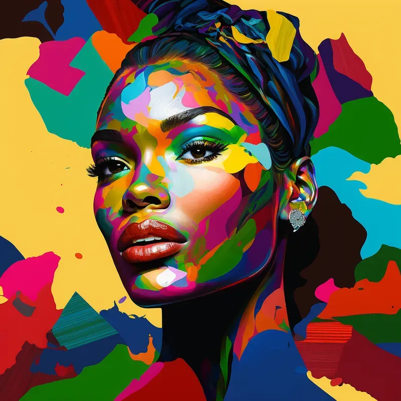 Colorful Pop Art - Collage Style Midjourney Prompt | PromptBase