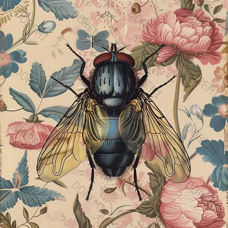 Rococo Insects Illustrations Midjourney Prompt | PromptBase