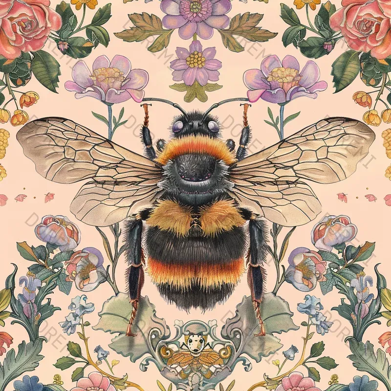 Rococo Insects Illustrations Midjourney Prompt | PromptBase