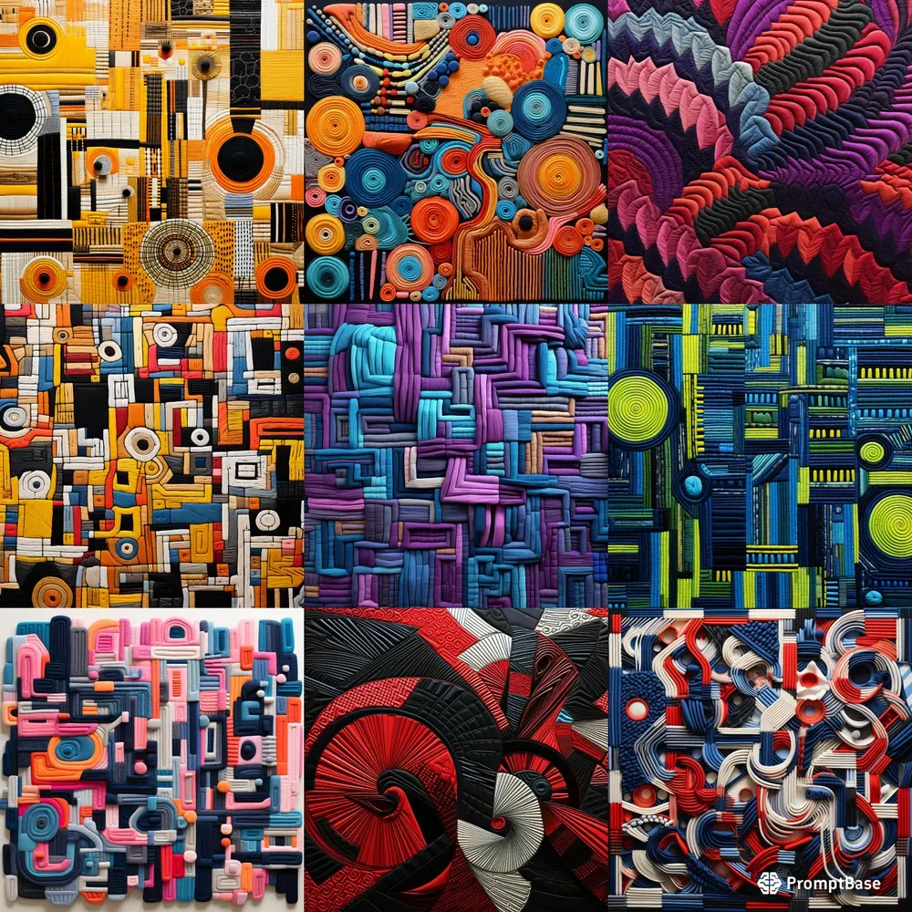 Colorful Intricate Textile Designs Midjourney Prompt | PromptBase