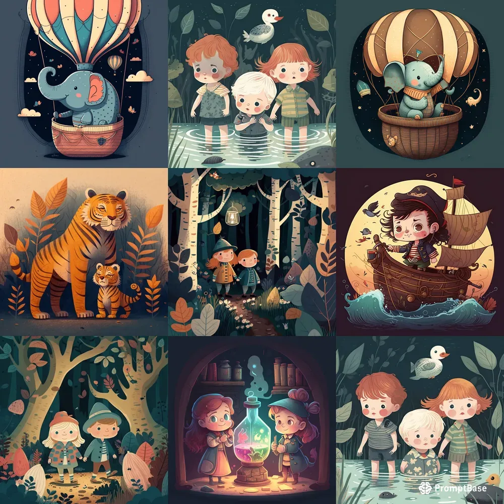 Childrens Book Artstyle Midjourney Prompt | PromptBase