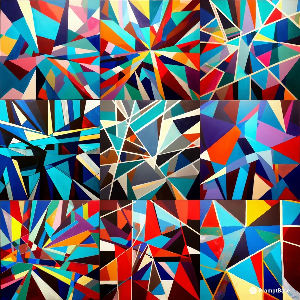 Geometric Tape Art Midjourney Prompt PromptBase