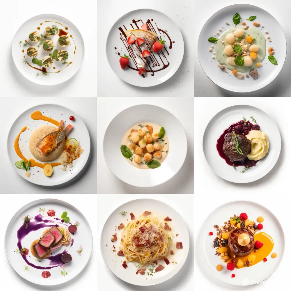 Images Of Food Plated Masterchef Style Midjourney Prompt | PromptBase