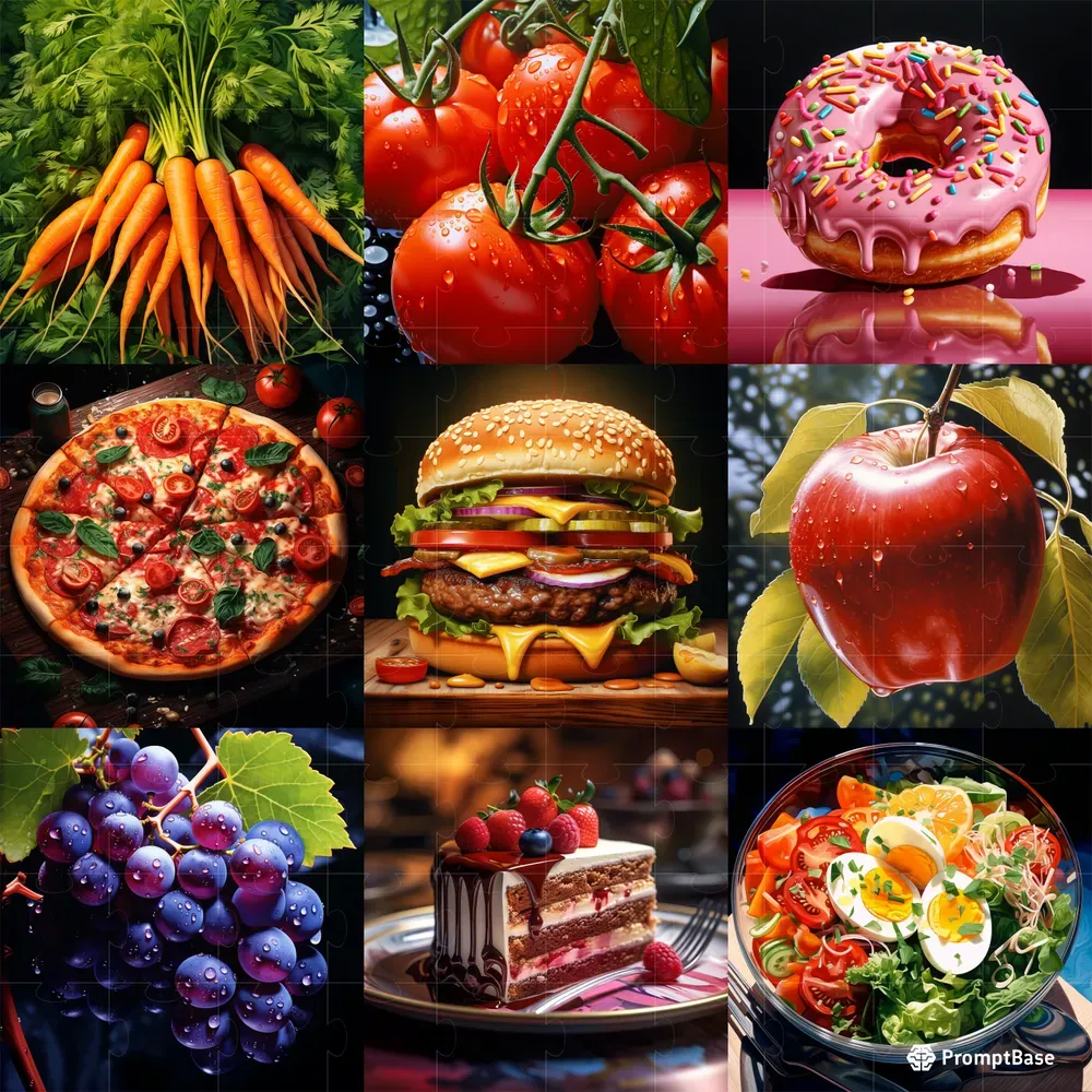 Art Deco Food Illustrations Midjourney Prompt PromptBase