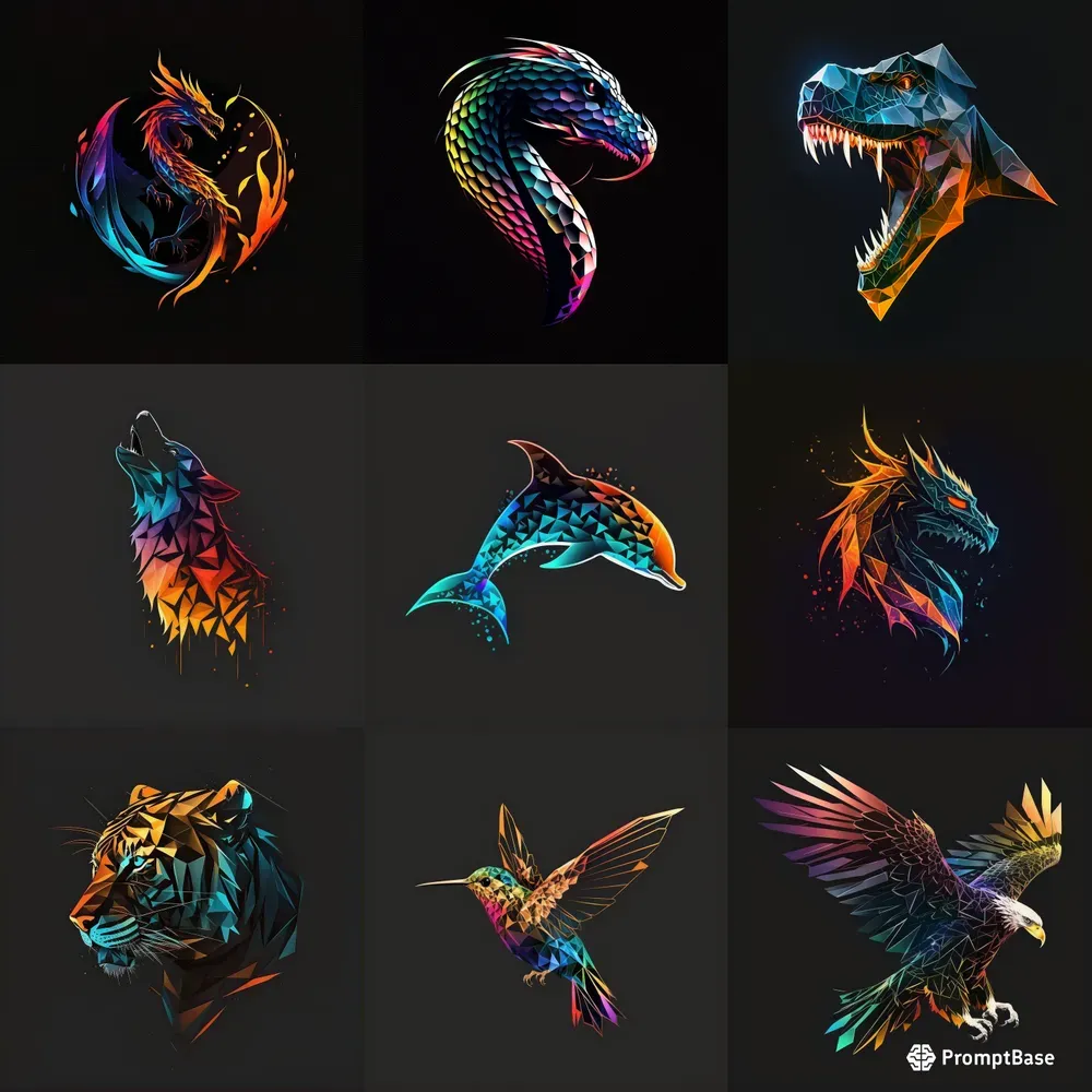 Vector Animal Designs Midjourney Prompt | PromptBase