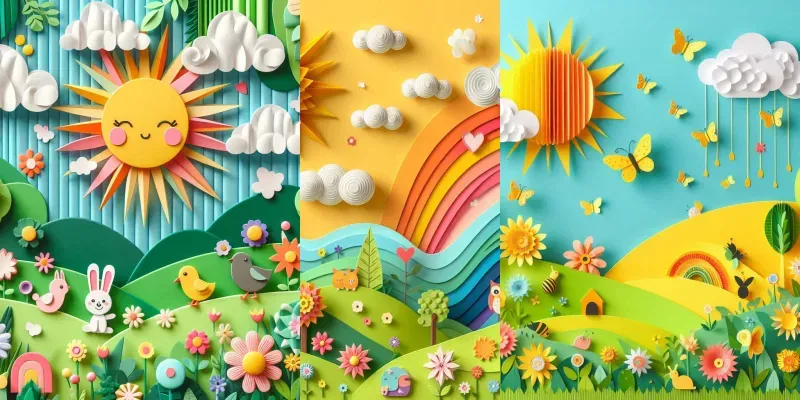 Create Background Crafts Paper Craft Background Generator App | PromptBase