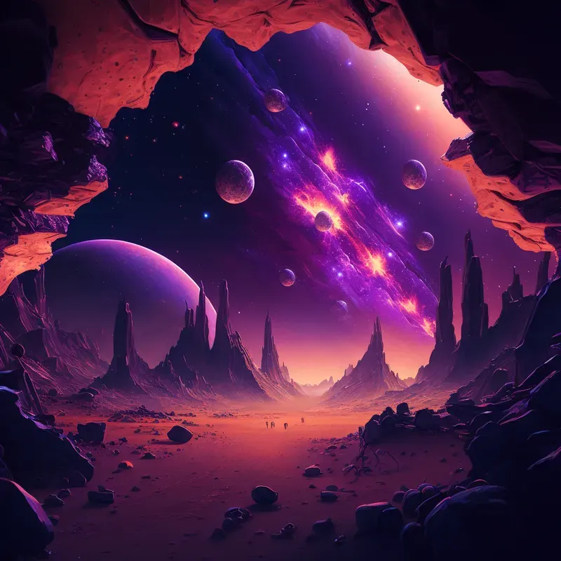 Galactic Space Landscapes Midjourney Prompt PromptBase