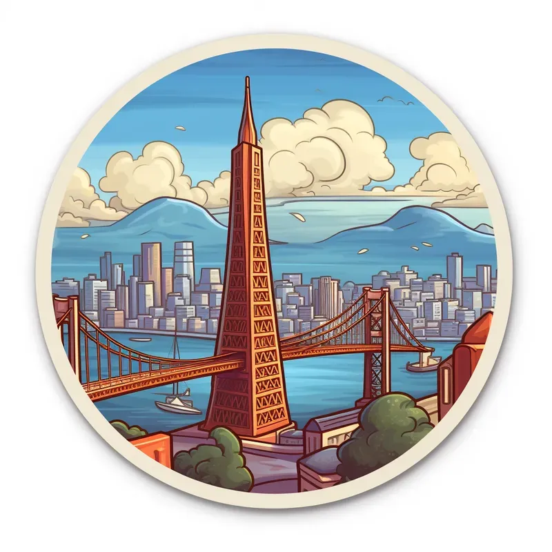 Nostalgic Cityscape Sticker Collections Midjourney Prompt | PromptBase