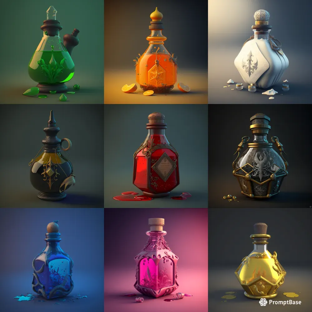 Magic Potions Midjourney Prompt | PromptBase