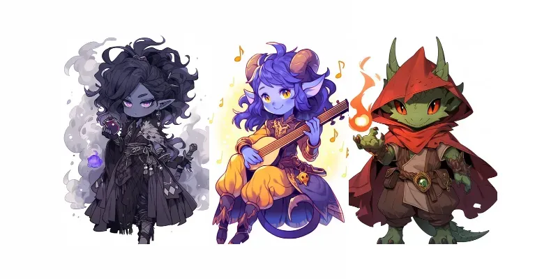 Dnd Rouge Chibi DnD Chibi Fantasy Character Art Midjourney Prompt | PromptBase