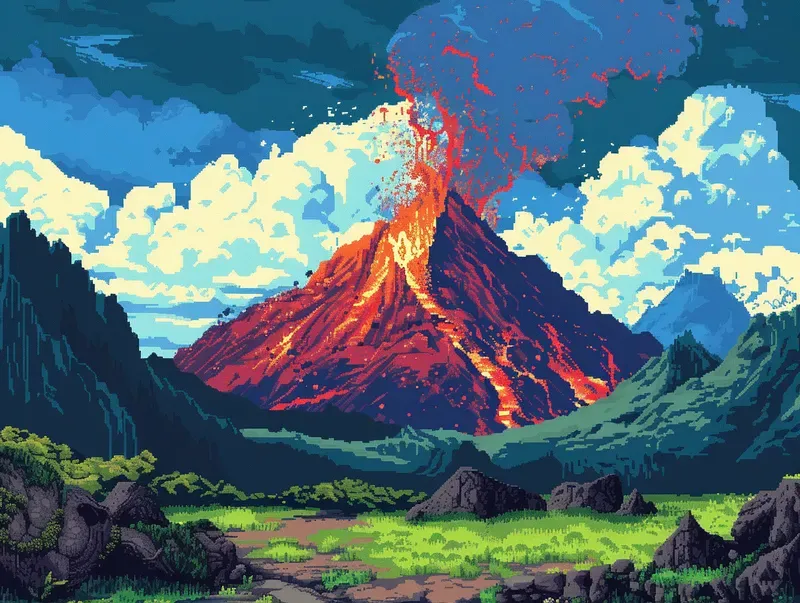 Pixel Art Landscapes Game Screenshots Midjourney Prompt | PromptBase