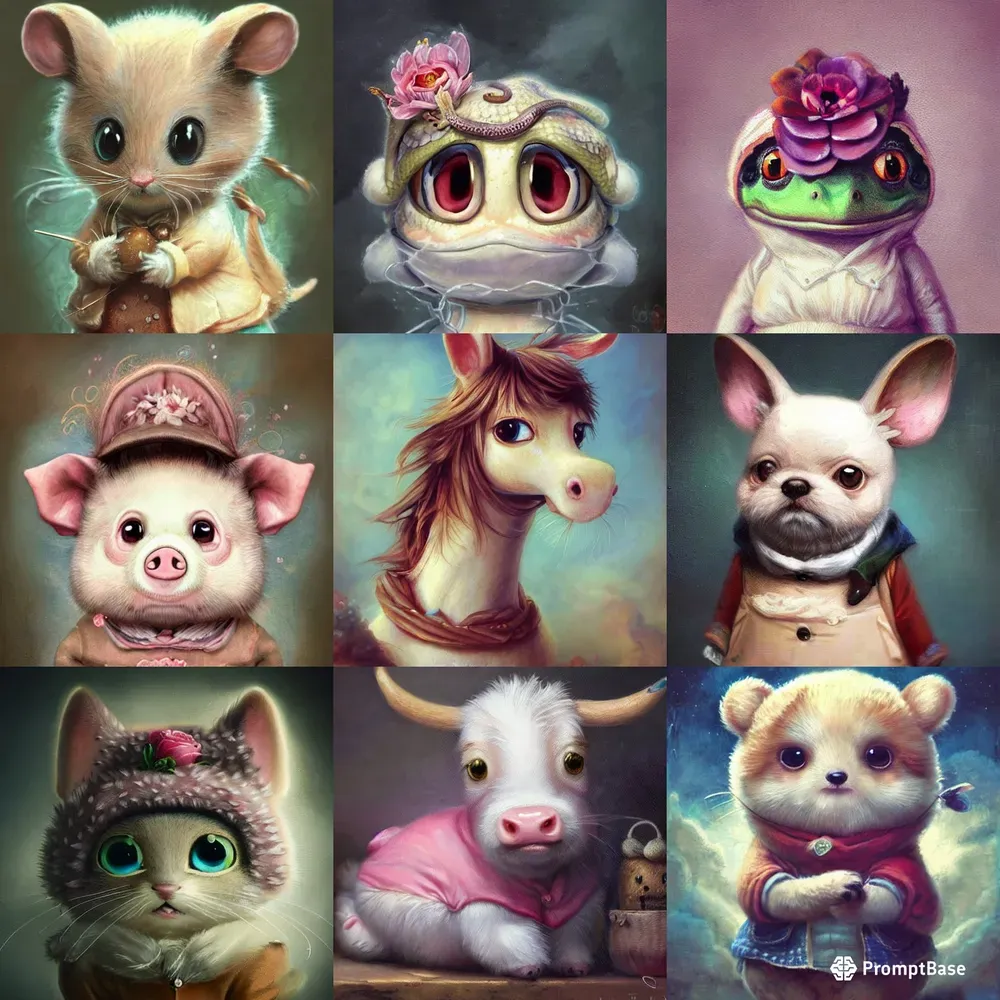 Cute Dressed Animals Stable Diffusion Prompt | PromptBase