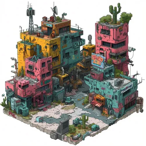 Isometric Rocks Diorama Isometric Modern Dioramas Level Designs App | PromptBase