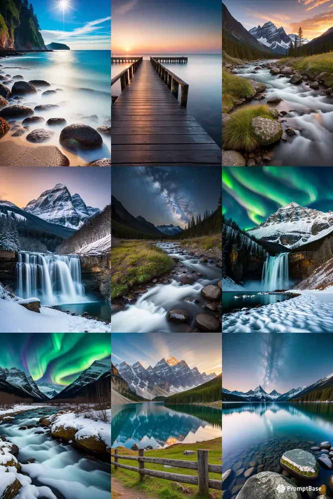 Realistic Landscape Photographs Stable Diffusion Prompt | PromptBase