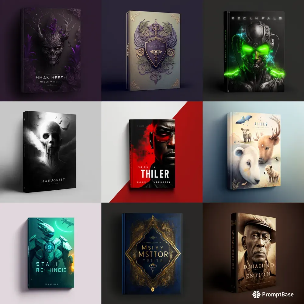 Book Cover Designs Midjourney Prompt | PromptBase