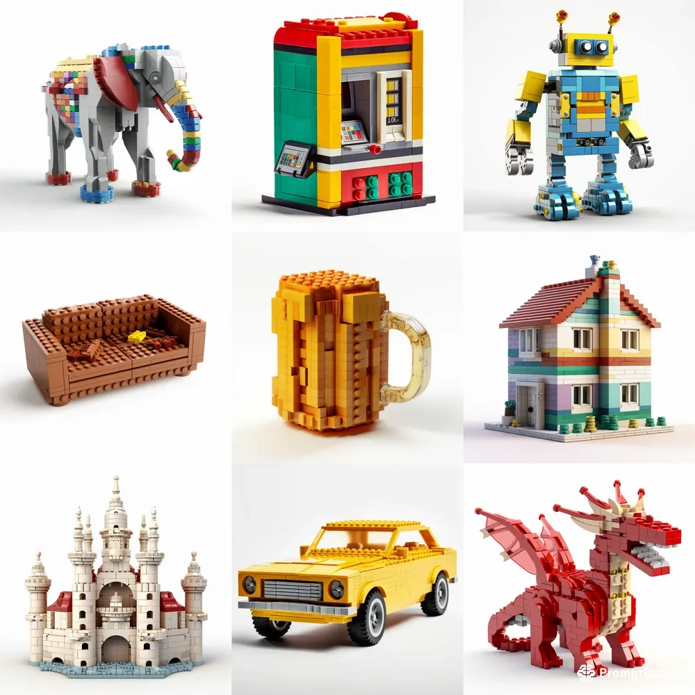 Objects Made Of Lego Midjourney Prompt | PromptBase