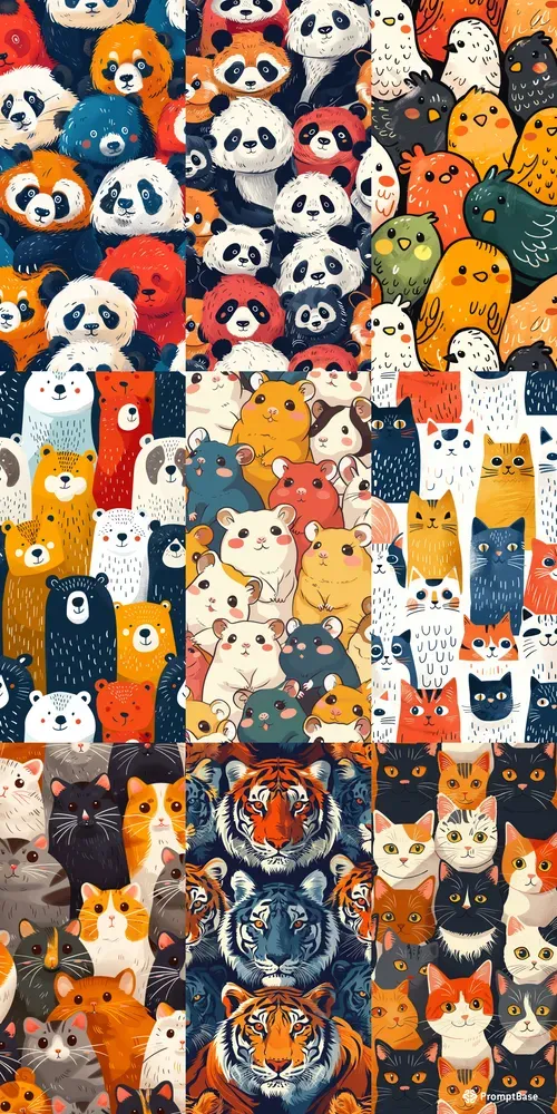 Colorful Animal Face Patterns Midjourney Prompt | PromptBase