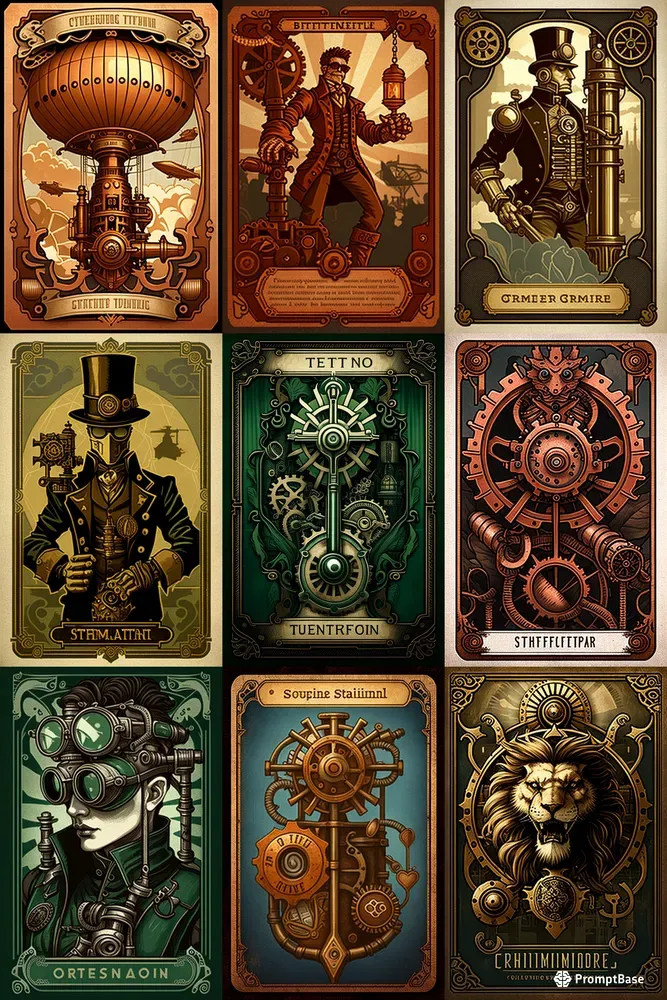 Steampunk Tarot Cards Midjourney Prompt PromptBase