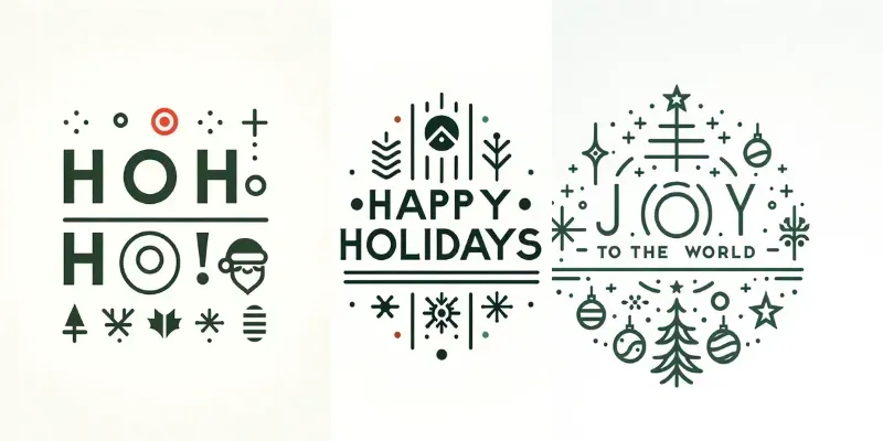 Minimalistic Christmas Typography With Dall E 3 Dall E Prompt Promptbase