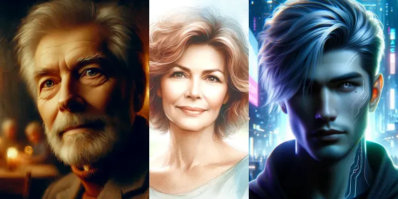 Custom Portraits Dynamic Faces Style DALL·E Prompt | PromptBase