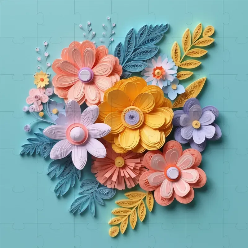 Paper Quilling Art Flowers Midjourney Prompt PromptBase