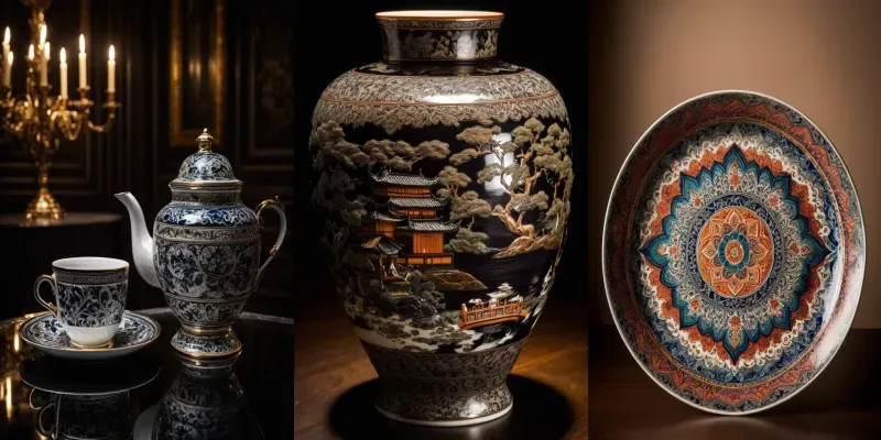Porcelain Pottery Stable Diffusion Prompt | PromptBase