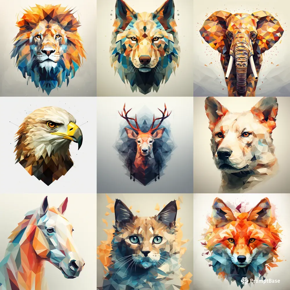 Artistic Illustrations Of Animals Midjourney Prompt | PromptBase