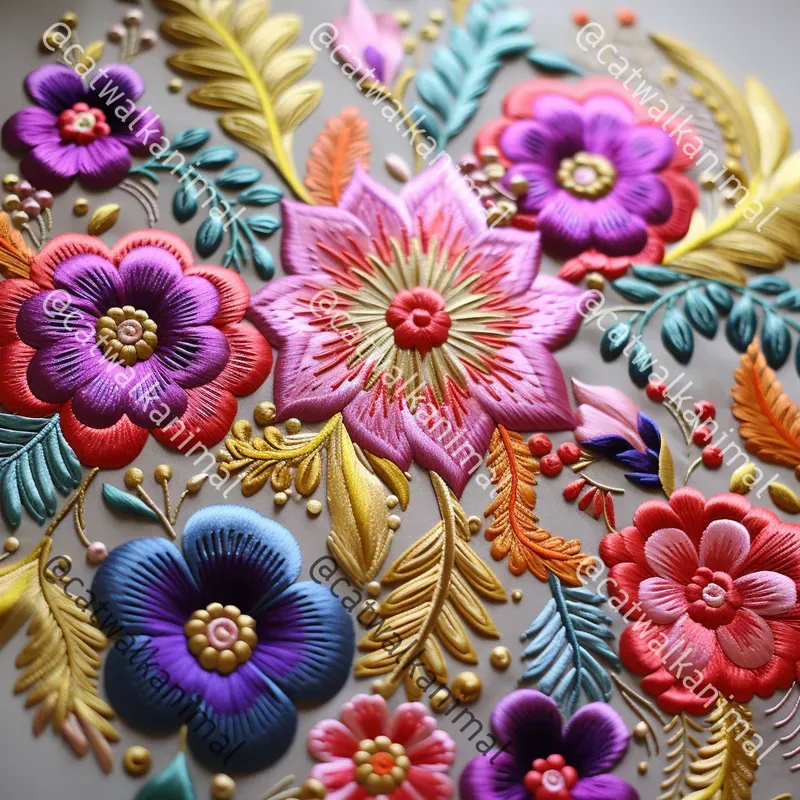 Craftcore Embroidery Patterns Midjourney Prompt | PromptBase