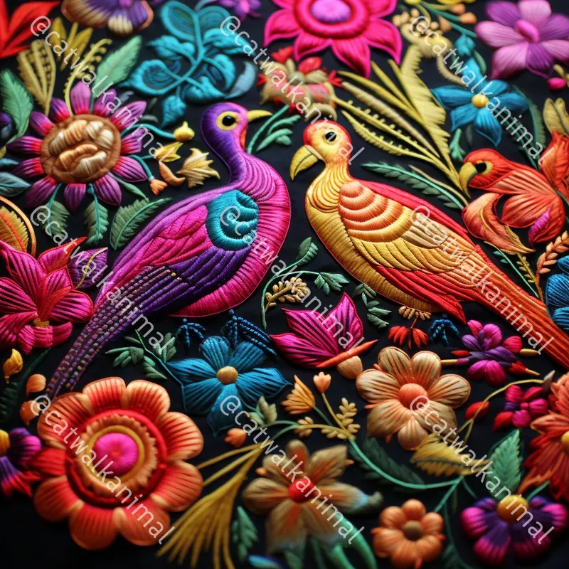 Craftcore Embroidery Patterns Midjourney Prompt | PromptBase