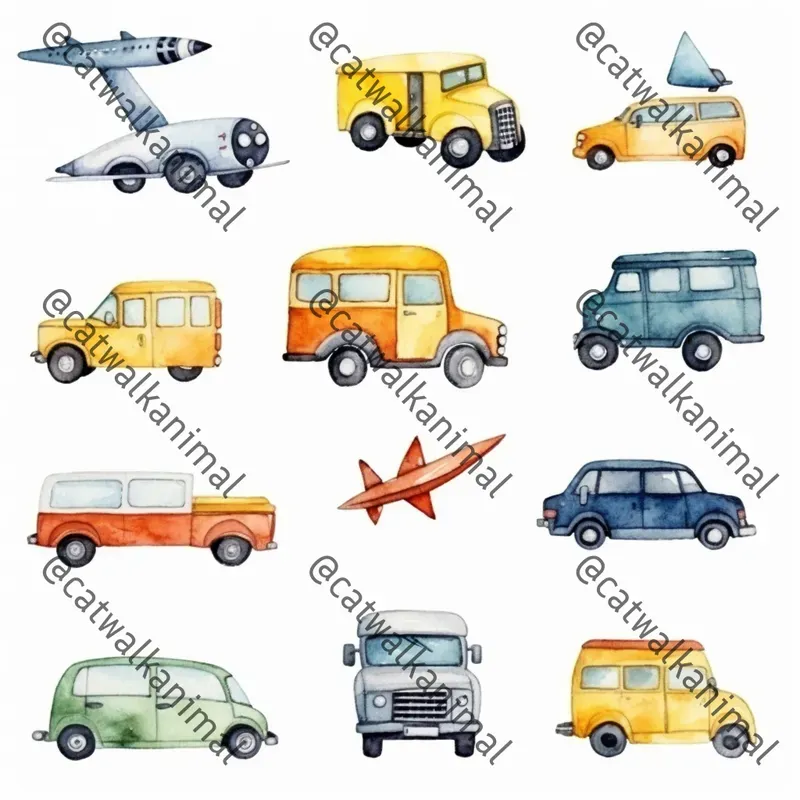 Watercolor Clip Art Midjourney Prompt | PromptBase