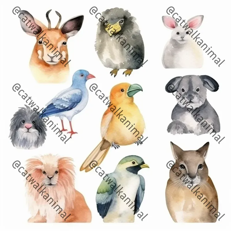 Watercolor Clip Art Midjourney Prompt | PromptBase