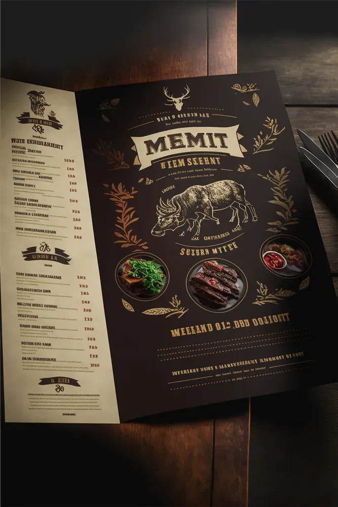 Menu Templates Midjourney Prompt PromptBase