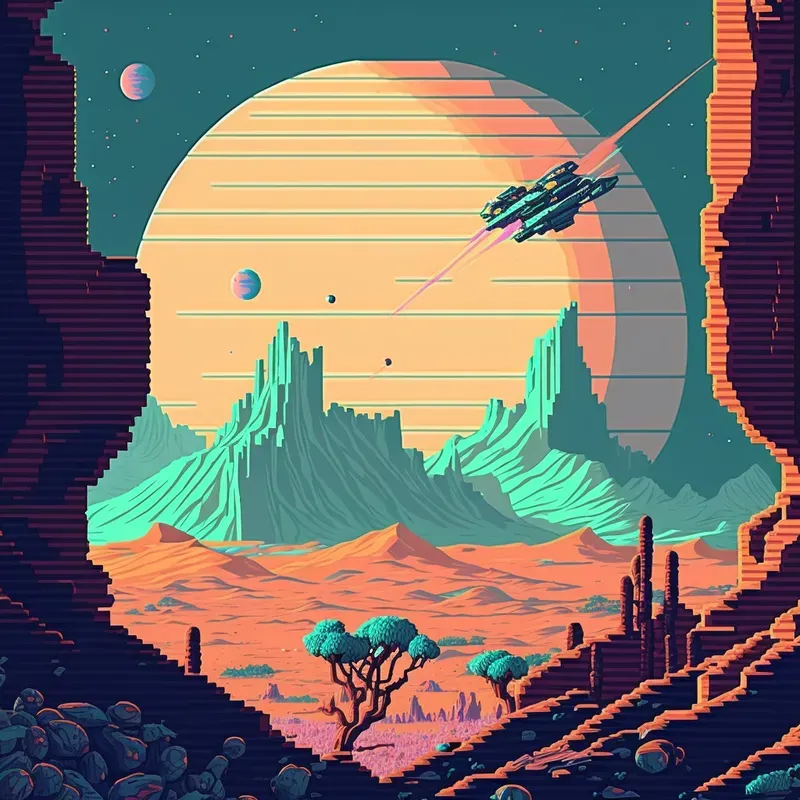 Pixel Art Wallpapers Midjourney Prompt | PromptBase