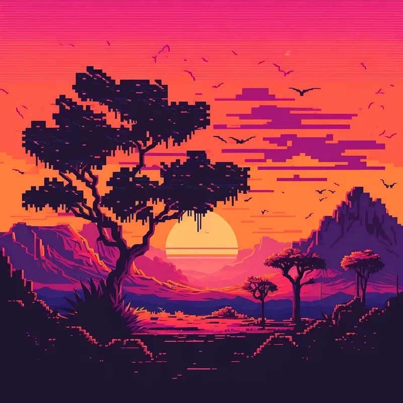 Pixel Art Wallpapers Midjourney Prompt | PromptBase