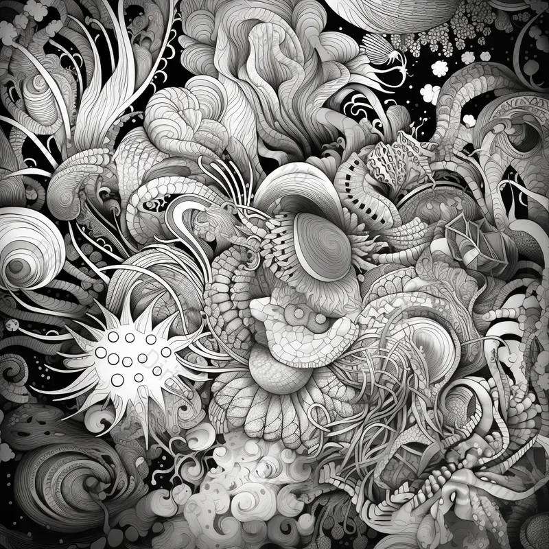 Intricate Advanced Coloring Book Pages Midjourney Prompt PromptBase
