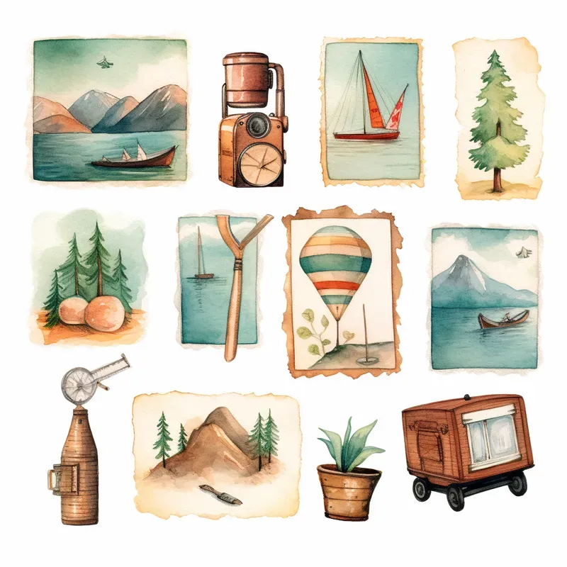 Set Of Watercolor Midjourney Prompt | PromptBase