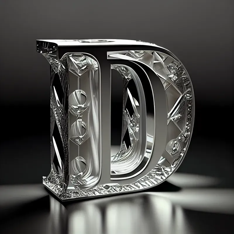 3D Diamond Letter Designs Midjourney Prompt | PromptBase