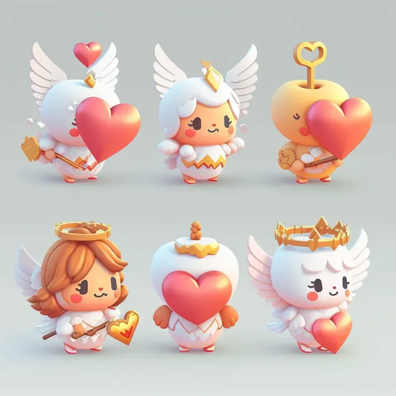 Kawaii 3D Icons Create Cute And Fun 3D Graphics Midjourney Prompt