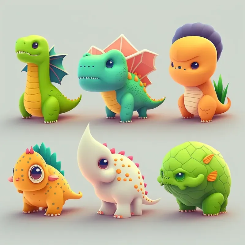 Kawaii 3D Icons Create Cute And Fun 3D Graphics Midjourney Prompt
