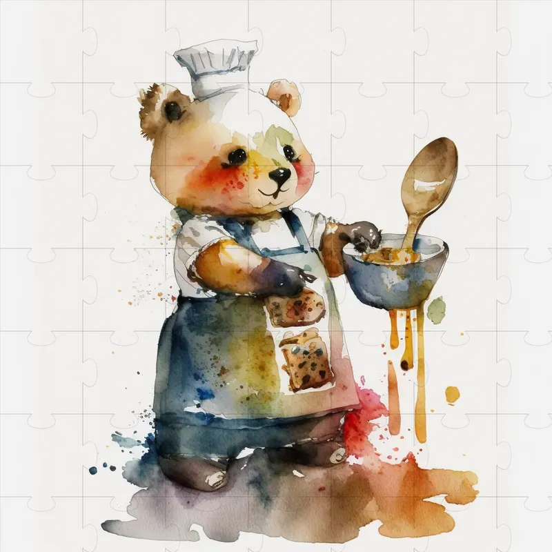 Watercolor Baby Animals In Professions Midjourney Prompt | PromptBase