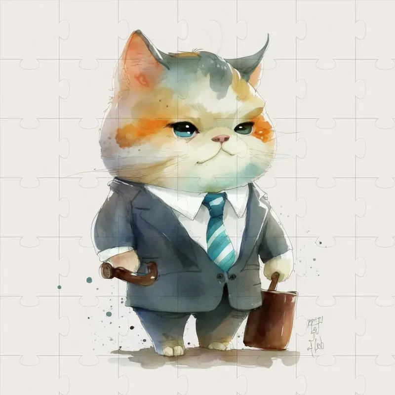 Watercolor Baby Animals In Professions Midjourney Prompt | PromptBase